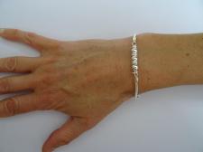 Sterling silver snake beads bracelet