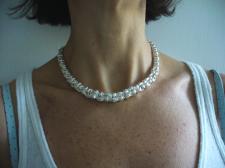 Solid silver graduated necklace