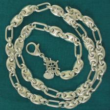 Sterling silver men's mariner necklace