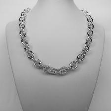 Oval link necklace in 925 silver made in Italy