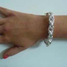 Sterling silver byzantine bracelet 12mm.