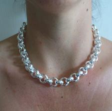 Collana in argento 925 rolo tondo 14mm - Collana donna in argento