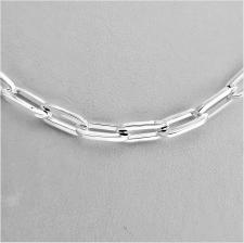 925 silver rectangular link chain necklace italy