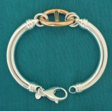 Sterling silver bangle bracelet Italy