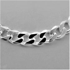 Sterling silver curb chain necklace 8mm italy