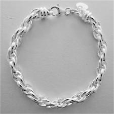 Loose rope link bracelet in sterling silver