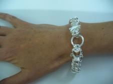 Women's sterling silver panther bracelet