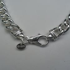 Sterling silver curb necklace 10mm