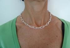 Paperclip necklace in sterling silver
