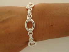 925 silver oval link bracelet made in italy