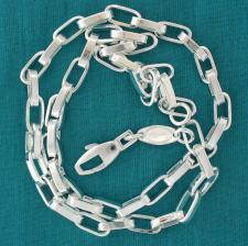 Sterling silver men's chain necklace