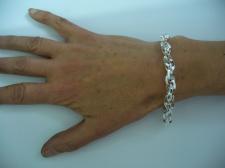 Silver triangle link bracelet 