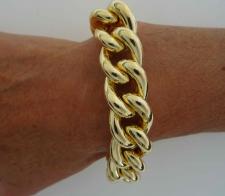 Sterling silver gold plate curb bracelet