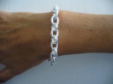 925 silver link bracelet made in Italy