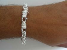 Men's silver bracelet made in tuscany italy