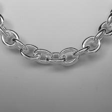 Oval link necklace in 925 silver made in Italy