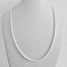 Collana unisex maglia Coda di volpe in argento 925 massiccio. Larghezza 2,5mm. Lunghezza 50 cm.