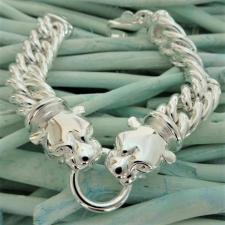 Women's sterling silver panther bracelet