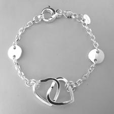 Bracciale con cuori in argento 925 massiccio