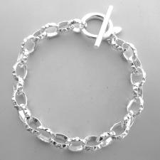 Bracciale argento rolo' ovale godronato