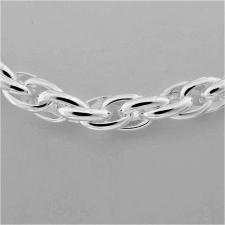 Sterling silver loose rope link chain necklace