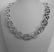 Oval link necklace in sterling silver