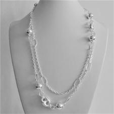 Collana lunga in argento 925 lunghezza 1 metro 100 centimetri