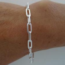 925 silver paperclip bracelet