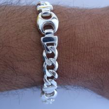 Solid marina silver bracelet