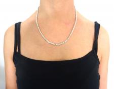 Solid 925 silver rope chain necklace 3.5mm