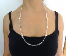 925 silver necklace figaro fantasy chain