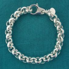 Bracciale rolo' tondo argento massiccio