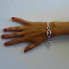 Bracciale donna in argento 925 - maglia marina 16mm