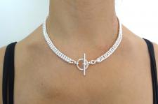 Collana donna grumetta argento massiccio solido