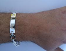 Sterling silver men's id bracelet 