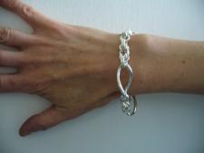 Bracciale maglia bizantina in argento