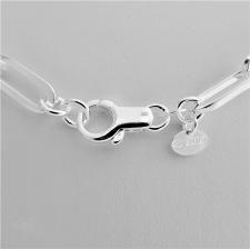 Catena collana maglia lunga rettangolare in argento