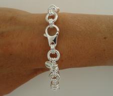 925 solid silver link bracelet italy