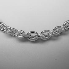 925 silver oval link necklace 6mm