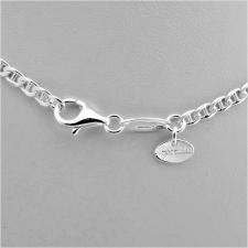 Sterling silver flat marina chain necklace 3.2mm. Length 60 cm.