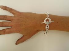 Bracciale argento 925 chiusura toggle