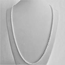 Men's sterling silver rope chain necklace 2.8mm. Length 50 cm.