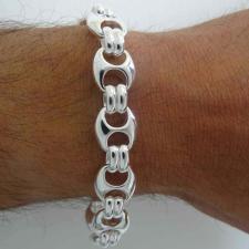 Silver toggle men's bracelet