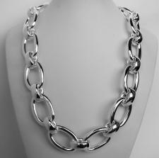 Sterling silver oval link necklace 