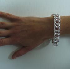 Curb bracelet in sterling silver