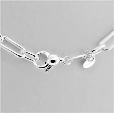 Catena collana maglie rettangolari lunghe in argento 925