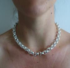 Sterling silver belcher necklace 