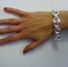 Bracciale in argento 925 catena maglia marinara 20mm.