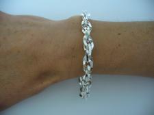 Silver triangle link bracelet 