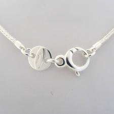 Sterling silver Foxtail chain necklace 2.2mm. Length 60 cm. ROUND CLASP.